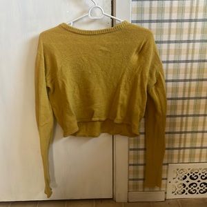Brandy Melville yellow cropped sweater